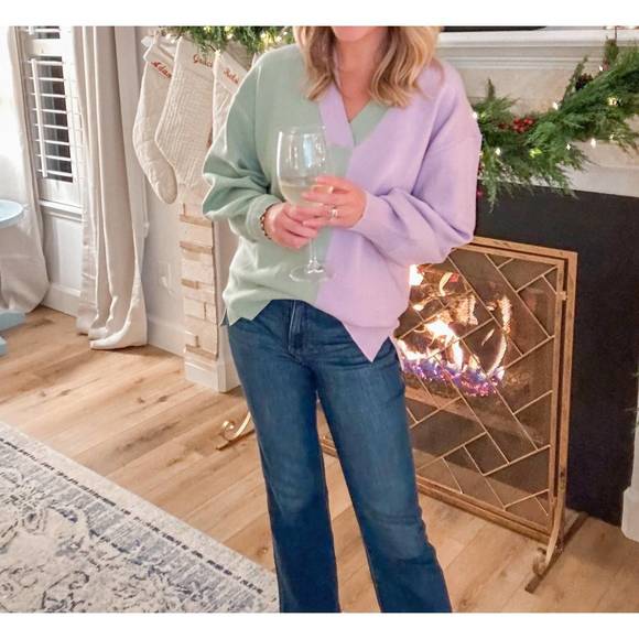 NEW CROSBY BY MOLLIE BURCH mac sweater in mint lavender - Picture 4 of 5